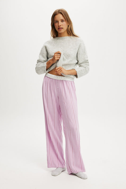 Flannel Wide Leg Pant