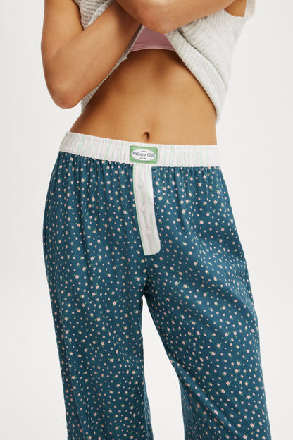 Flannel Wide Leg Pant