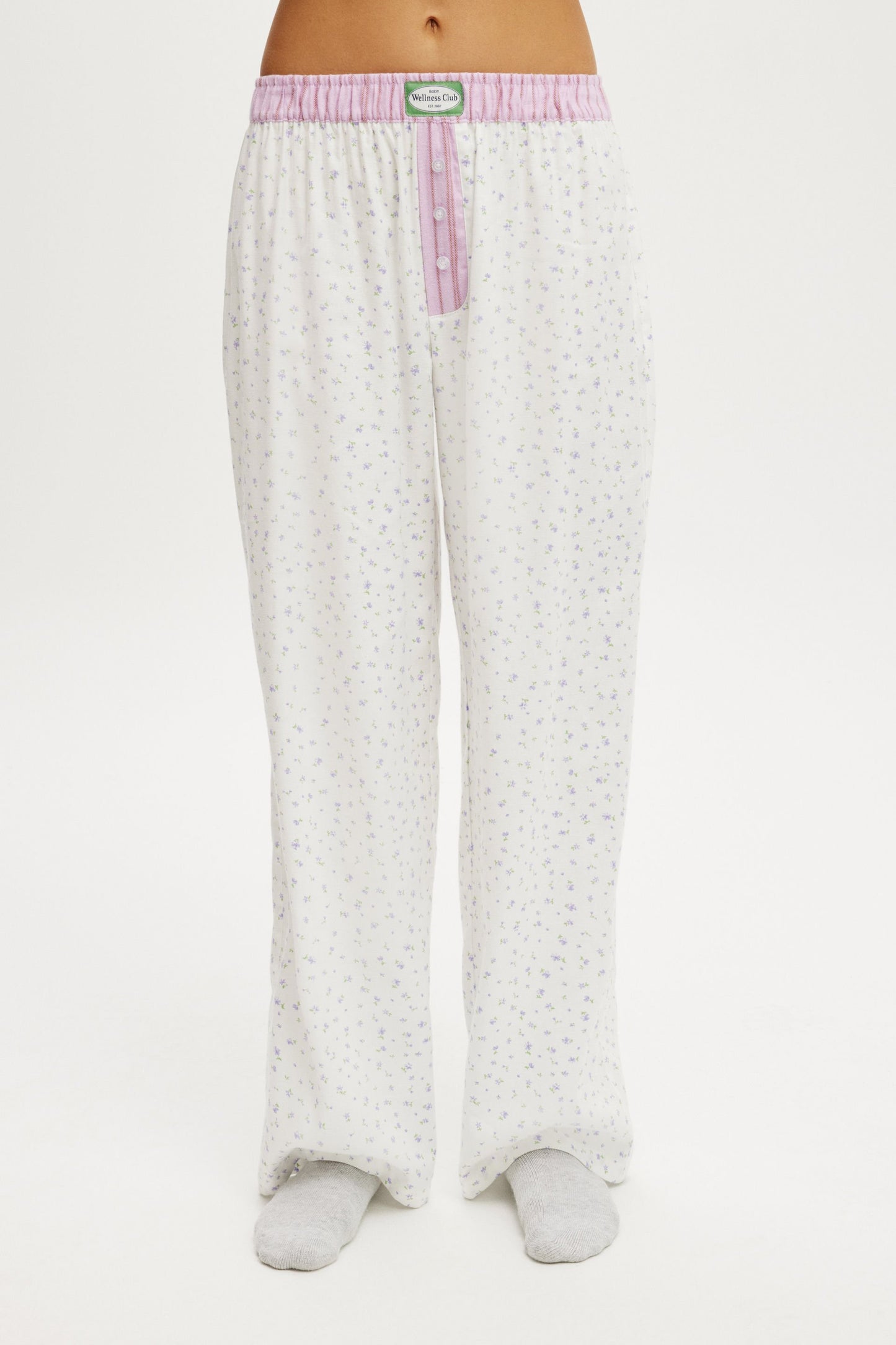 Flannel Wide Leg Pant