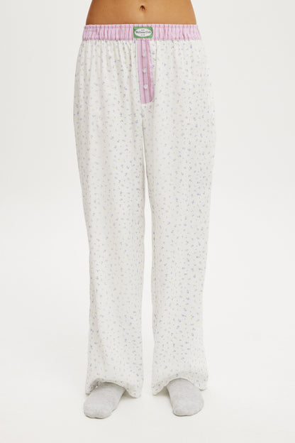Flannel Wide Leg Pant
