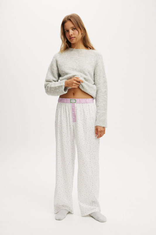 Flannel Wide Leg Pant