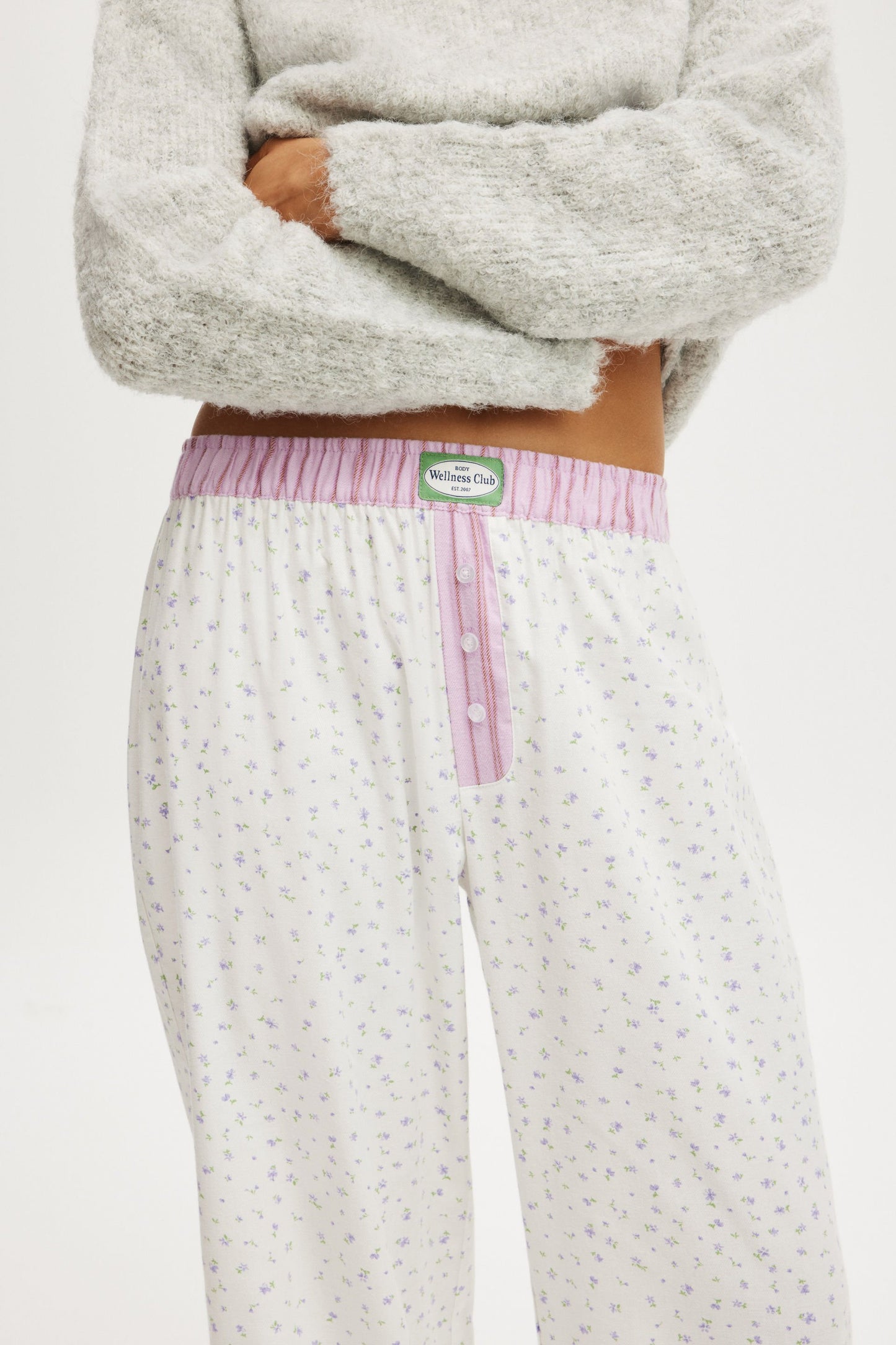 Flannel Wide Leg Pant