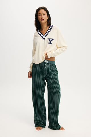 Flannel Wide Leg Pant