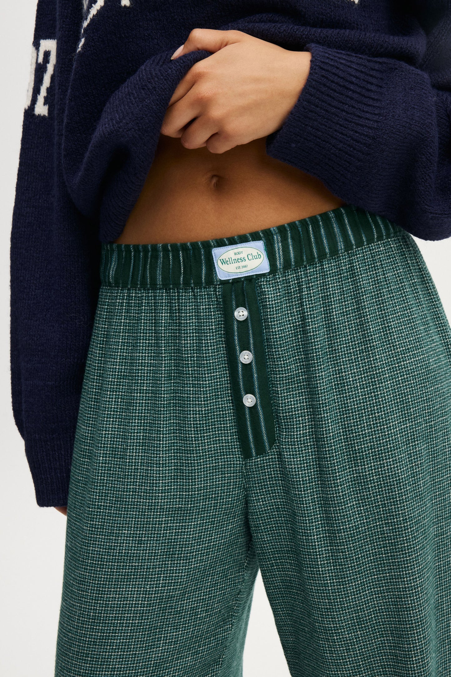 Flannel Wide Leg Pant