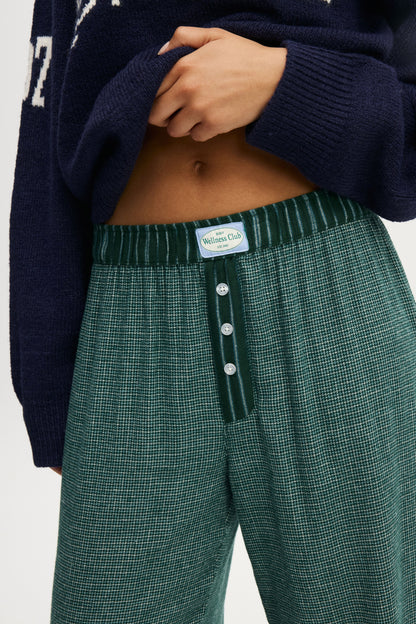 Flannel Wide Leg Pant