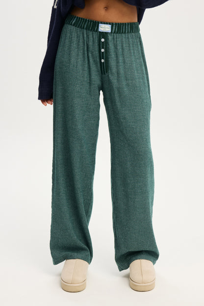 Flannel Wide Leg Pant