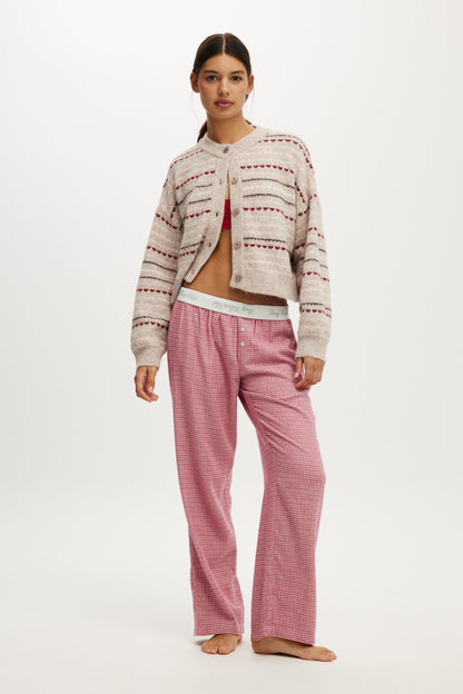 Flannel Wide Leg Pant