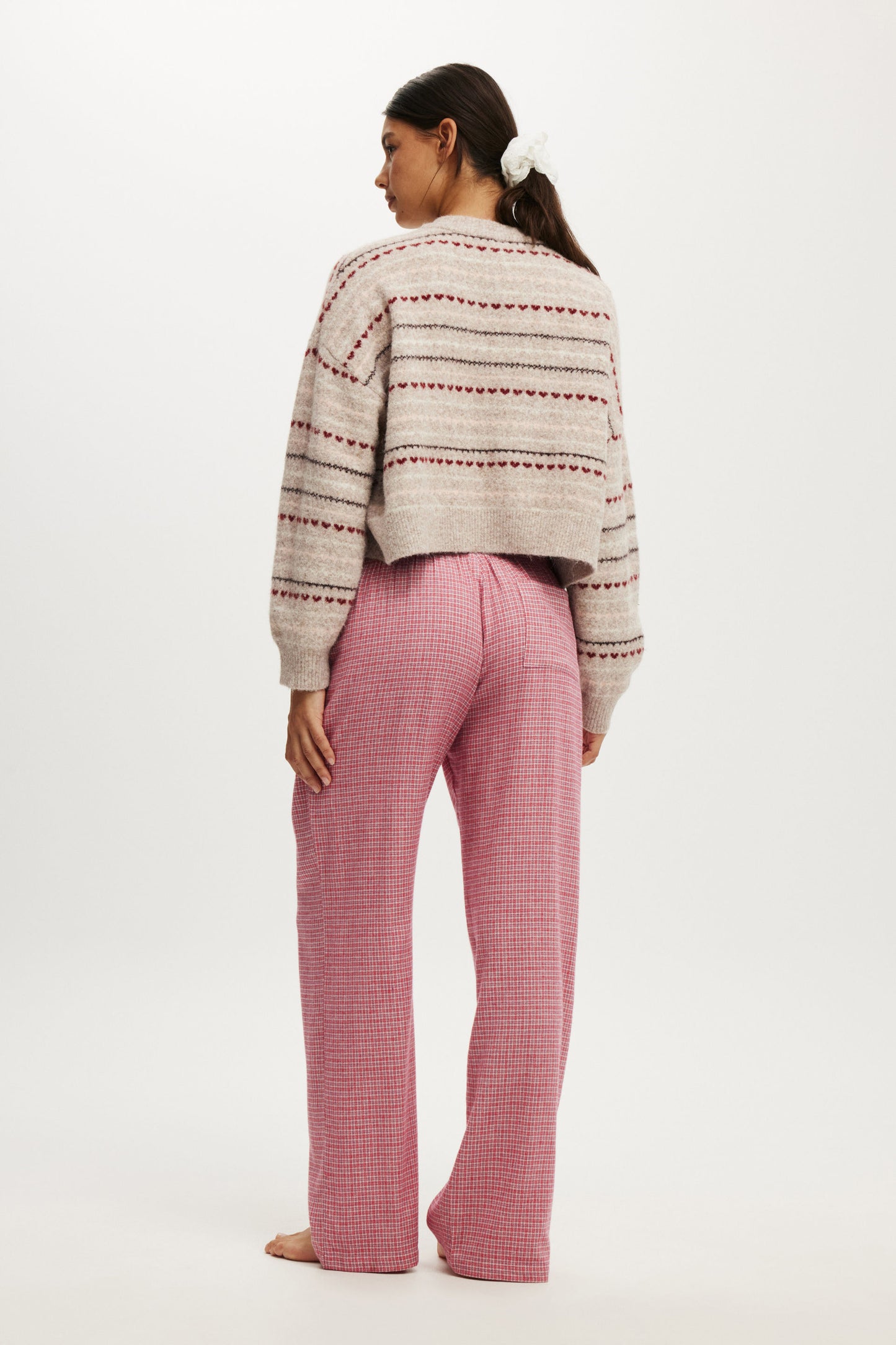 Flannel Wide Leg Pant