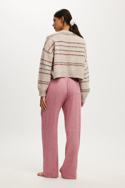 Flannel Wide Leg Pant