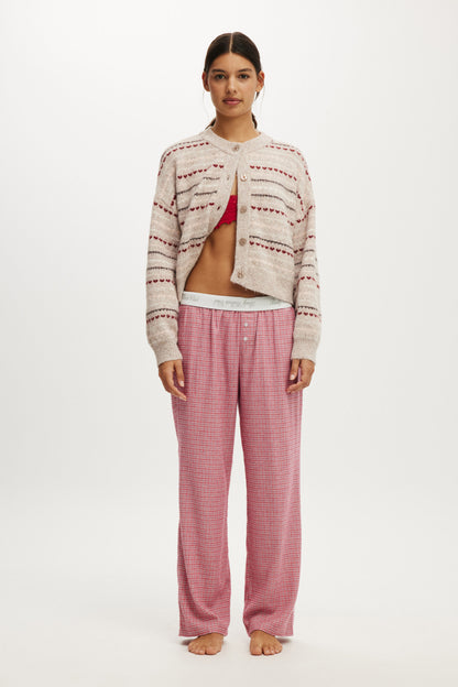 Flannel Wide Leg Pant