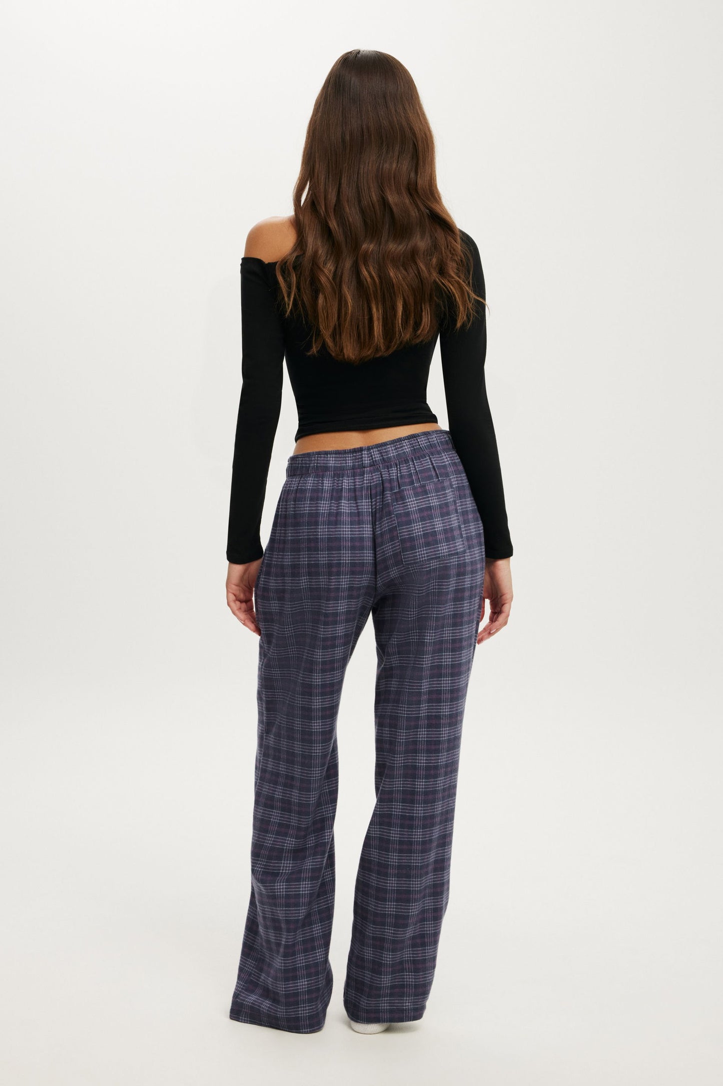 Flannel Wide Leg Pant