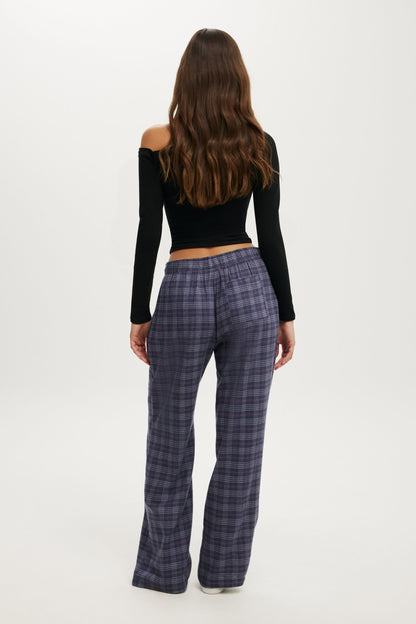 Flannel Wide Leg Pant