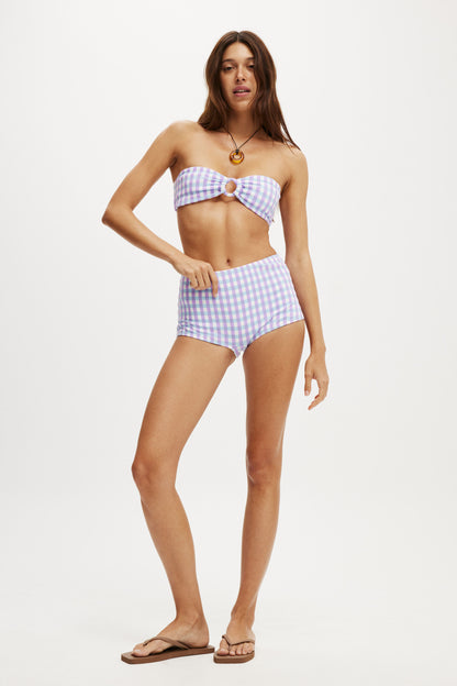 Ring Front Bandeau Bikini Top