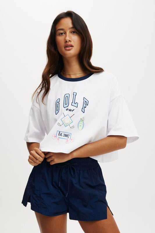 Active Cropped Graphic Tee