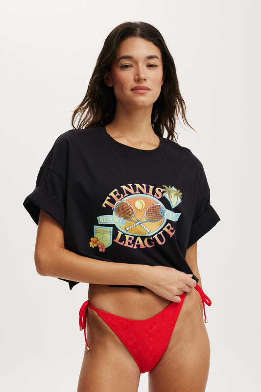 Active Cropped Graphic Tee