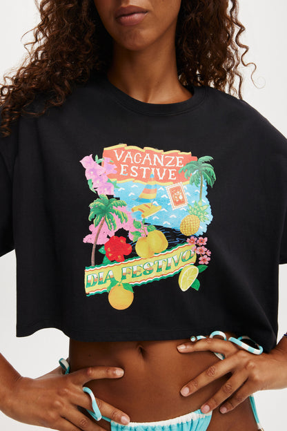 Active Cropped Graphic Tee