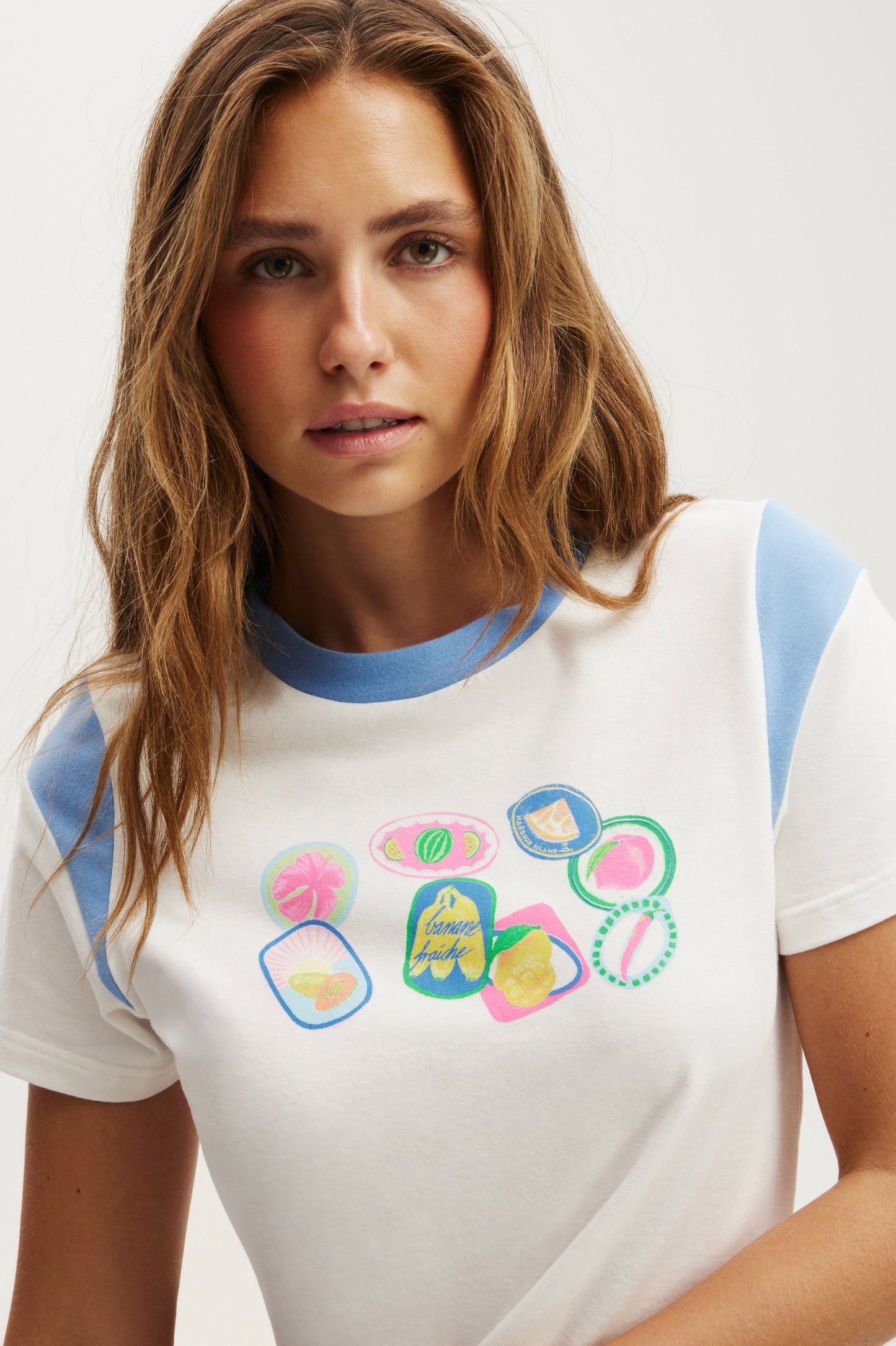 Peached Jersey Contrast Baby Tee