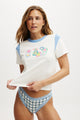 Peached Jersey Contrast Baby Tee
