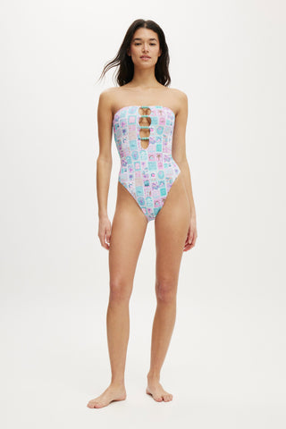 Cut Out Strapless One Piece Brazilian