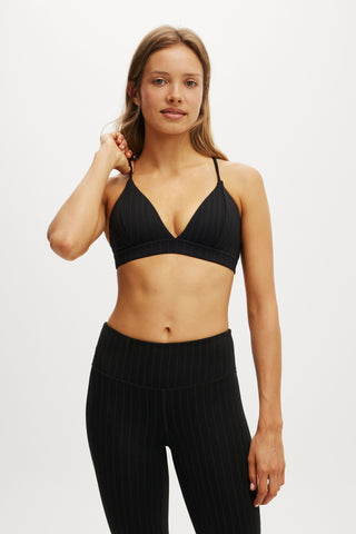 Pinstripe High Apex Crop
