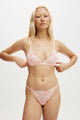 Margot Embroidered Mesh Triangle Bralette