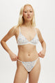 Margot Embroidered Mesh Triangle Bralette