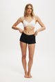 Rib Lace Ruched Boyshort