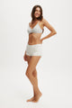 Rib Lace Ruched Boyshort