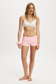 Rib Lace Ruched Boyshort