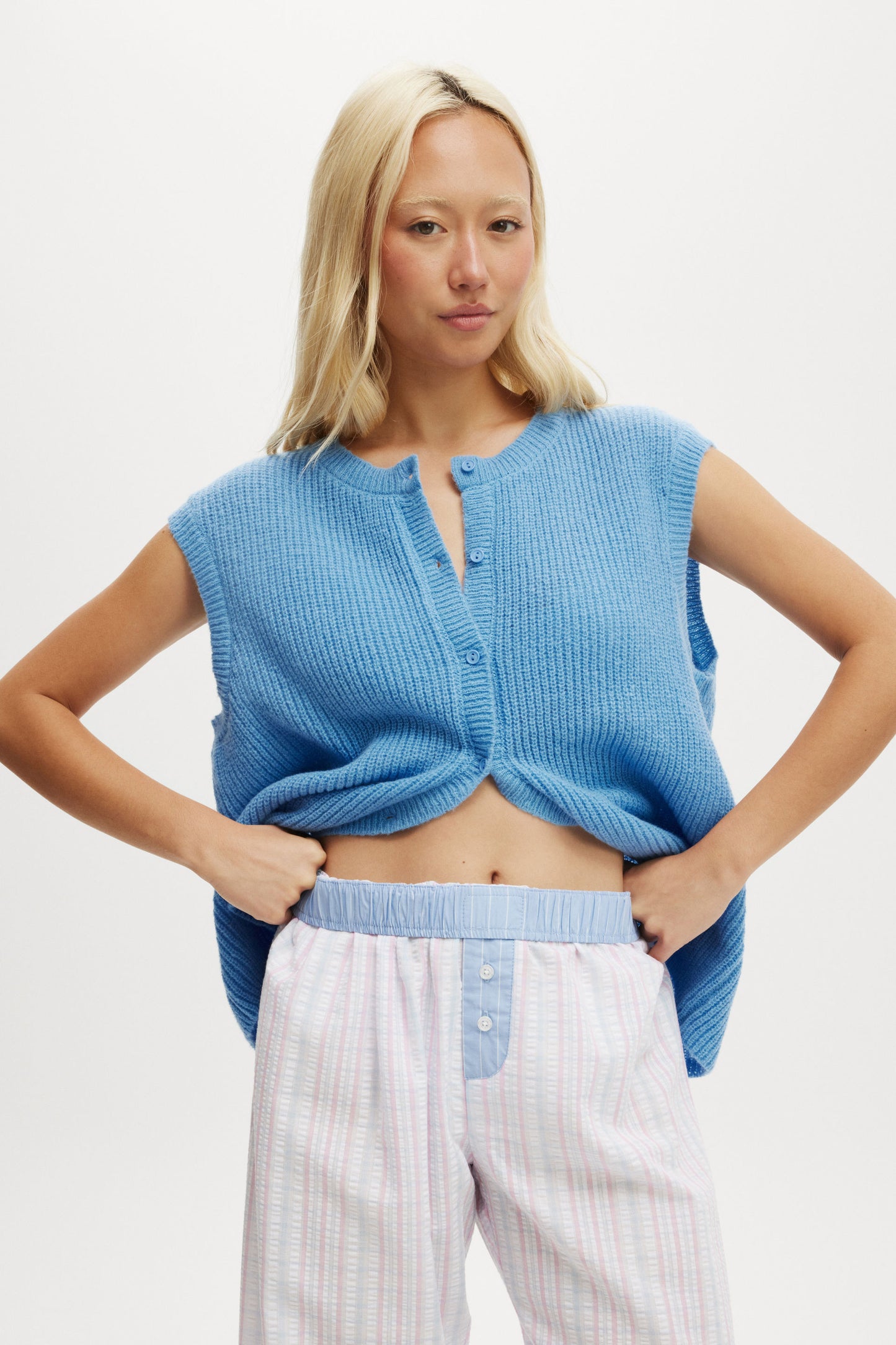 Knit Button Up Vest