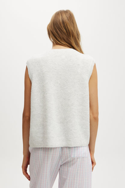 Knit Button Up Vest