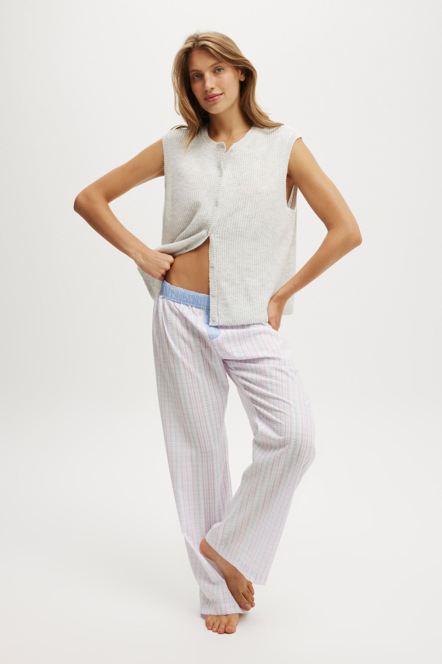 Knit Button Up Vest