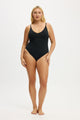 Thin Strap V Neck One Piece Cheeky