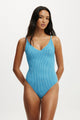 Thin Strap V Neck One Piece Cheeky