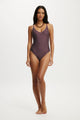 Thin Strap V Neck One Piece Cheeky