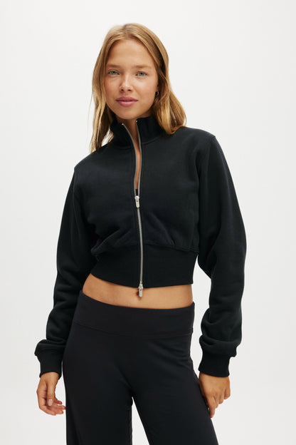 Plush Fitted Zip Through