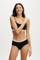 Branded Cotton Scoop Bralette