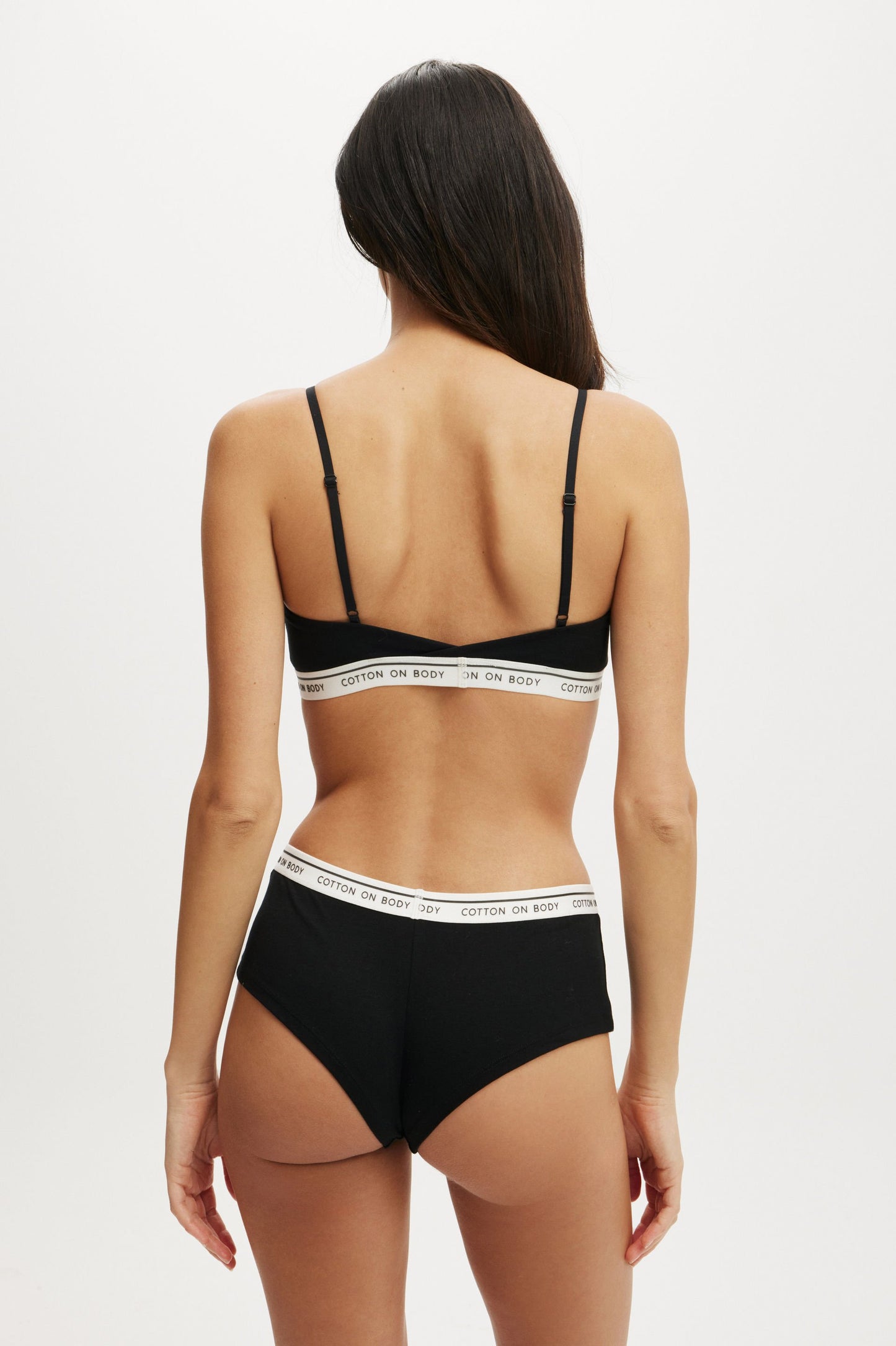 Branded Cotton Scoop Bralette