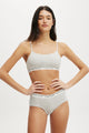 Branded Cotton Scoop Bralette