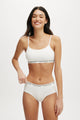 Branded Cotton Scoop Bralette