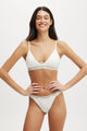 Branded Cotton Cross Over Bralette
