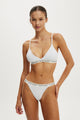 Branded Cotton Cross Over Bralette