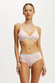 Branded Cotton Cross Over Bralette