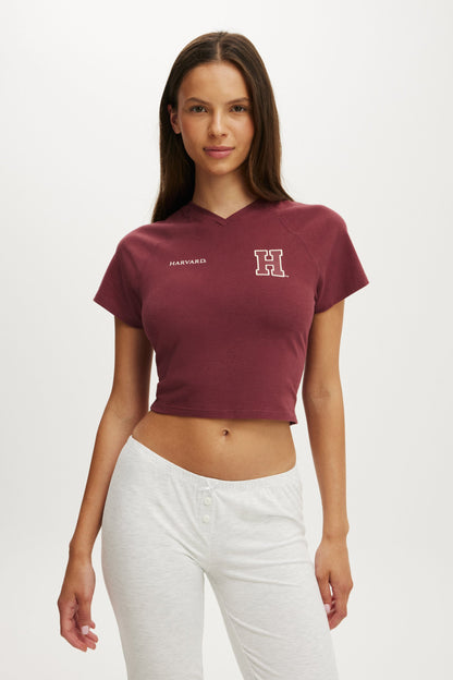 Harvard Soft V Neck Sleep Tee