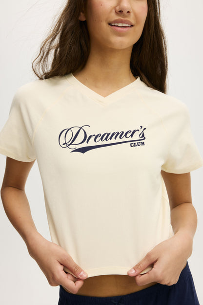 Dreamy Soft V Neck Baby Tee