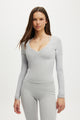 Ultra Soft Plunge Front Long Sleeve