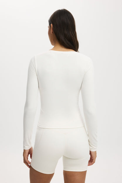 Ultra Soft Plunge Front Long Sleeve