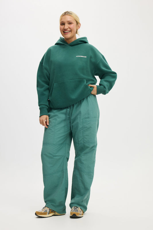 Barrel Leg Woven Pant