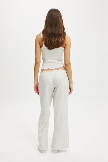 Waffle Wide Leg Pant