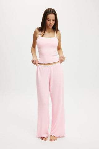 Waffle Wide Leg Pant